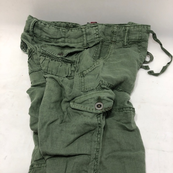 Z BRAND LONG LINEN CARGO CROPPED PANTS NWT SIZE 25 - Picture 12 of 13